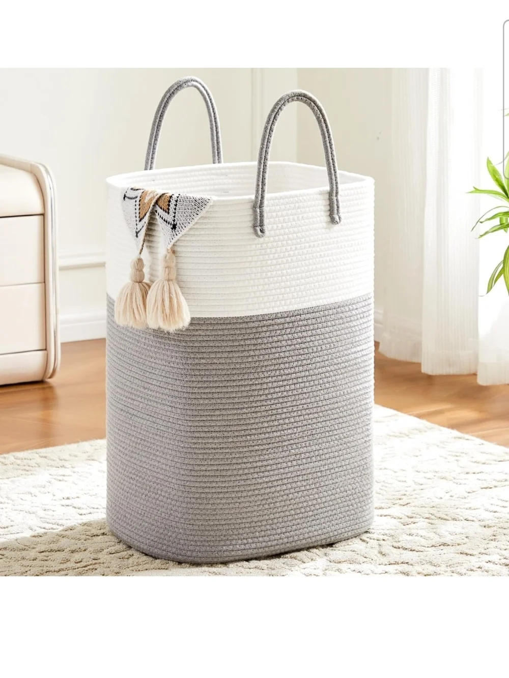 Artfell, Woven Cotton Laundry Basket, 60L